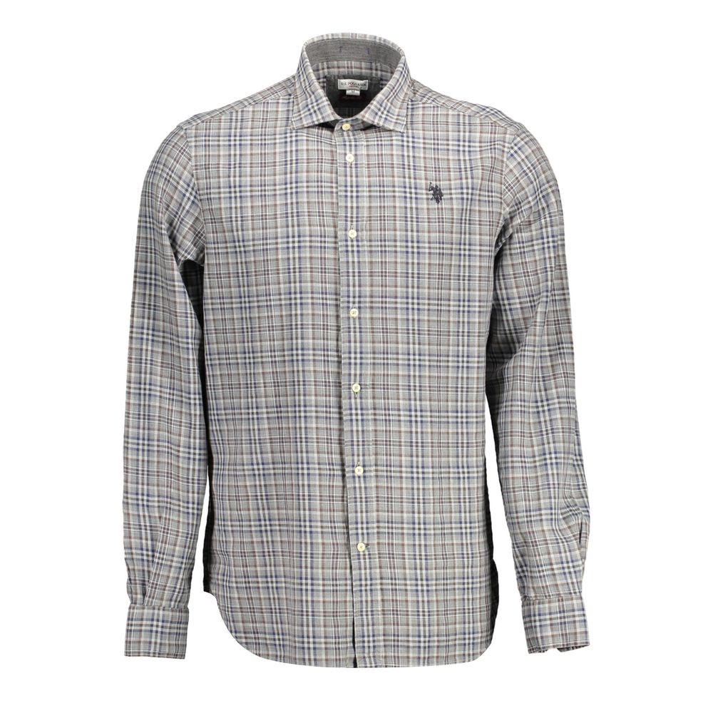US POLO ASSN. Men's gray cotton shirt